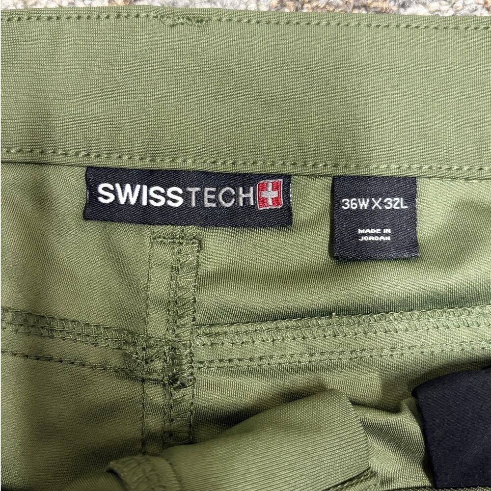Swiss Tech Olive Green Hiking Pants 36x32 Gorpcore Outdoor Travel Utility - Picture 7 of 8